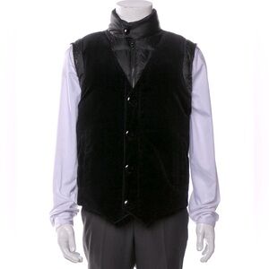 🔥 🆕 GIVENCHY Jacket Nylon Puffer Vest with Velvet, Black Size 46 / S MSRP $1950